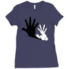 rabbit hand shadow Ladies Fitted T-Shirt