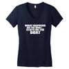 What Happens On The Boat...Stays On The Boat Women's V-Neck T-Shirt