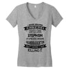 Super Cool Stepmom Of A Freaking Awesome Granddaughter Women's V-Neck T-Shirt