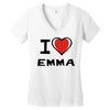 i love emma Women's V-Neck T-Shirt