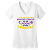 I Love Someone with Bladder Cancer to The Moon &amp; Back to Infinity Women's V-Neck T-Shirt