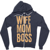 wife mom boss Zipper Hoodie