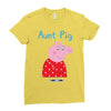 peppa pig aunt pig Ladies Fitted T-Shirt