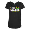 mardi gras Maternity Scoop Neck T-shirt