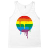 rainbow colored stripes dot running splashes Tank Top