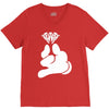 cartoon hands holding diamond V-Neck Tee