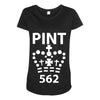 british pint funny Maternity Scoop Neck T-shirt