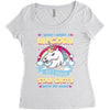 I Wish I Were A Unicorn So I Could Stab Idiots With My Head Women's Triblend Scoop T-shirt
