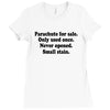 funny t shirt parachute for sale only used once never opened small sta Ladies Fitted T-Shirt