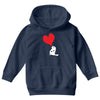 bird love heart animal graph note music party pop art gift Youth Hoodie