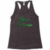 merry christmas green glitter Racerback Tank