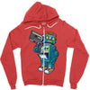 robot kicks Zipper Hoodie