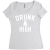Drunk And High Women's Triblend Scoop T-shirt