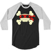 ninja pirate jolly roger 3/4 Sleeve Shirt