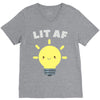 lit af kawaii light bulb V-Neck Tee
