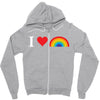 I Love Lgbt Zipper Hoodie