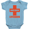 nude beach   lifeguard Baby Bodysuit