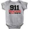 911 dispatcher heroes black logo Baby Bodysuit