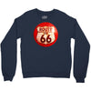 route 66 sign distressed, ideal birthday gift or present Crewneck Sweatshirt