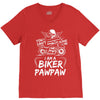 You Cant Scare Me I am Biker Pawpaw V-Neck Tee