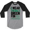 i wear emerald green for liver cancer awareness 3/4 Sleeve Shirt