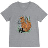 polygon fox graphic V-Neck Tee