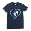 Baby Boy with Heart Any Name Customized Ladies Fitted T-Shirt