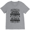 Real Kings Are Born On November 7 V-Neck Tee