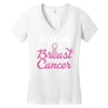 playing for breast cancer Women's V-Neck T-Shirt