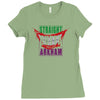 straight outta arkham Ladies Fitted T-Shirt