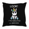 look i've created a unicorn Throw Pillow