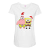 spongebob squarepants and patrick christmas Maternity Scoop Neck T-shirt