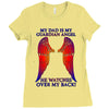 my dad is my angel Ladies Fitted T-Shirt