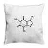 Caffeine Molecule Throw Pillow