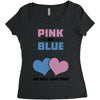 Pink or Blue - We Will Love You! Women's Triblend Scoop T-shirt