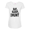 eat sleep hog hunt Maternity Scoop Neck T-shirt