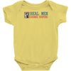 real maen change diaper Baby Onesie