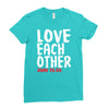 love each other Ladies Fitted T-Shirt