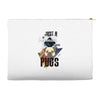 who loves pugs Accessory Pouches