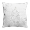 lit af christmas tree Throw Pillow