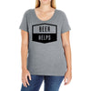 beer helps Ladies Curvy T-Shirt