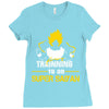 Trainning To Go Super Saiyan Ladies Fitted T-Shirt