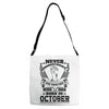 Never Underestimate Dog Rescuer Who Was Born October Adjustable Strap Totes