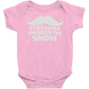 mustaching through snow Baby Onesie