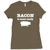 bacon is meat candy Ladies Fitted T-Shirt