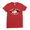 May Peeking Out Baby Girl Ladies Fitted T-Shirt