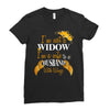 i'm not a widow i'm a wife to a husband with wings Ladies Fitted T-Shirt