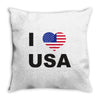 i love usa Throw Pillow
