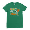happy hallowine Ladies Fitted T-Shirt
