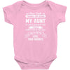 Dear Aunt, Thanks For Being My Aunt, Love, Your Favorite Infant Clothing